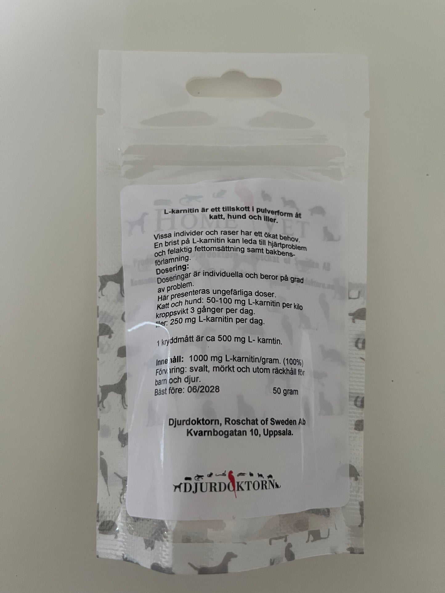 Karnitin för Hund & Katt 50g - Hjärta & Muskler, Viktkontroll
