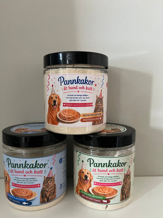 Pannkakor åt hund och katt samt iller kycklingsmak 120 g