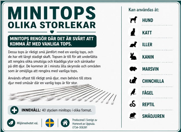 Minitops - Extra Små Bomullstops mix