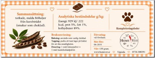 GodisTopping med chokladsmak – Naturlig carob för hundar