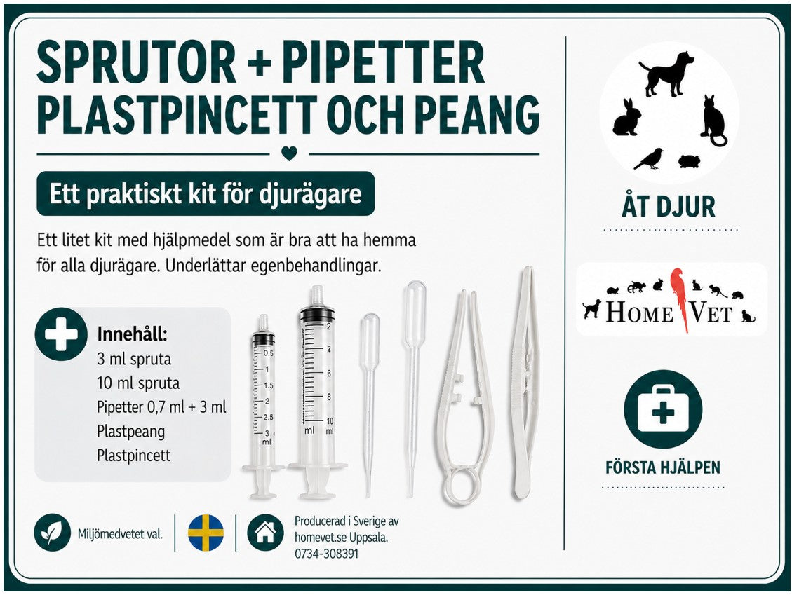 Sprutor, pipetter och plastinstrument