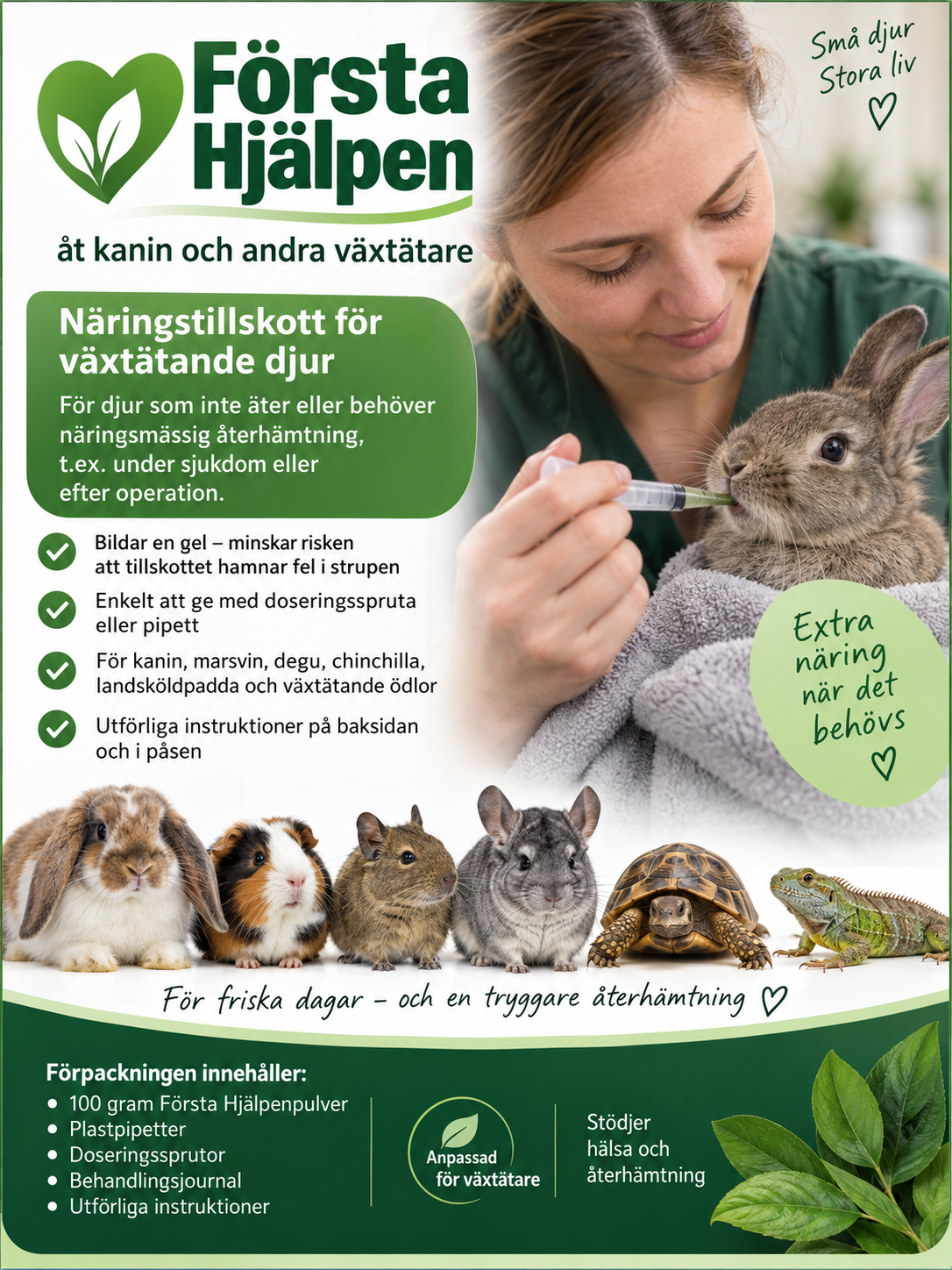 Att ge näring åt växtätande djur som inte äter som de ska