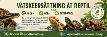 Vätskeersättning åt reptil-att bada i 50 g