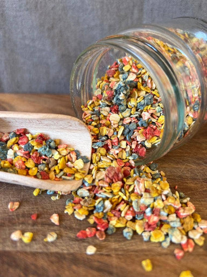 Rainbow Dogfetti – Superfoodströssel för hundmat och fest