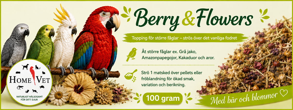 Berry & flowers åt större fåglar 100 g