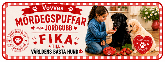 Fika med mördegspuffar jordgubbssmak 70 g