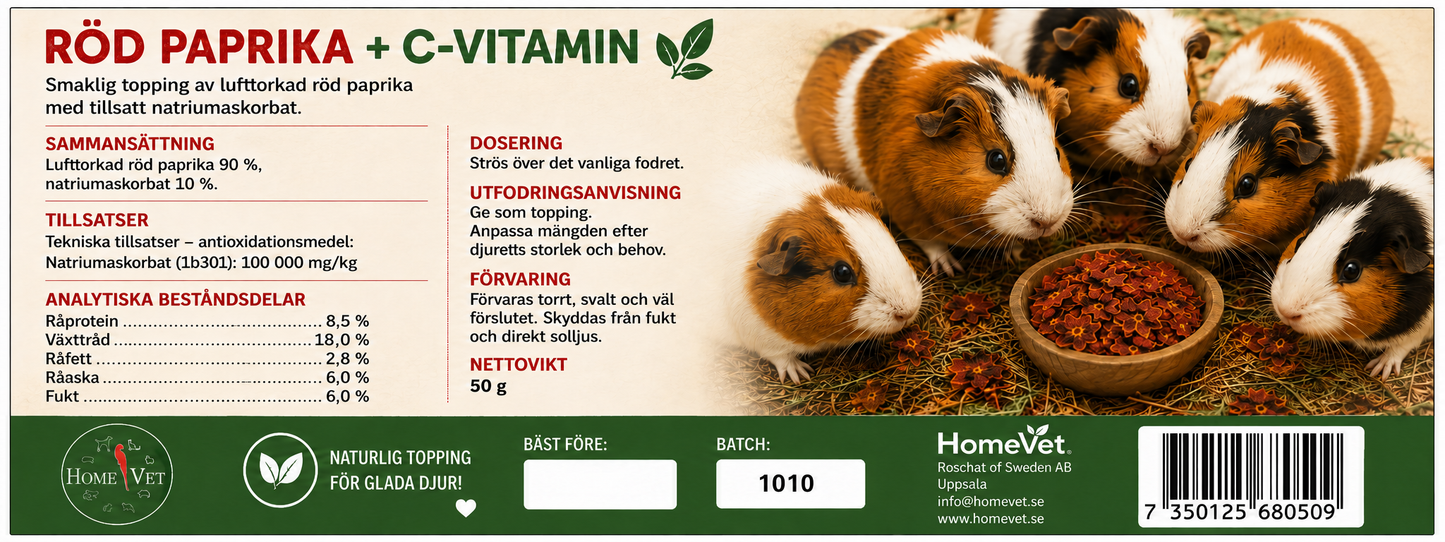 Röd Paprika med C-vitamin 50 g