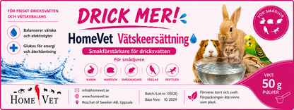 Vätskeersättning VattenBoost åt smådjur