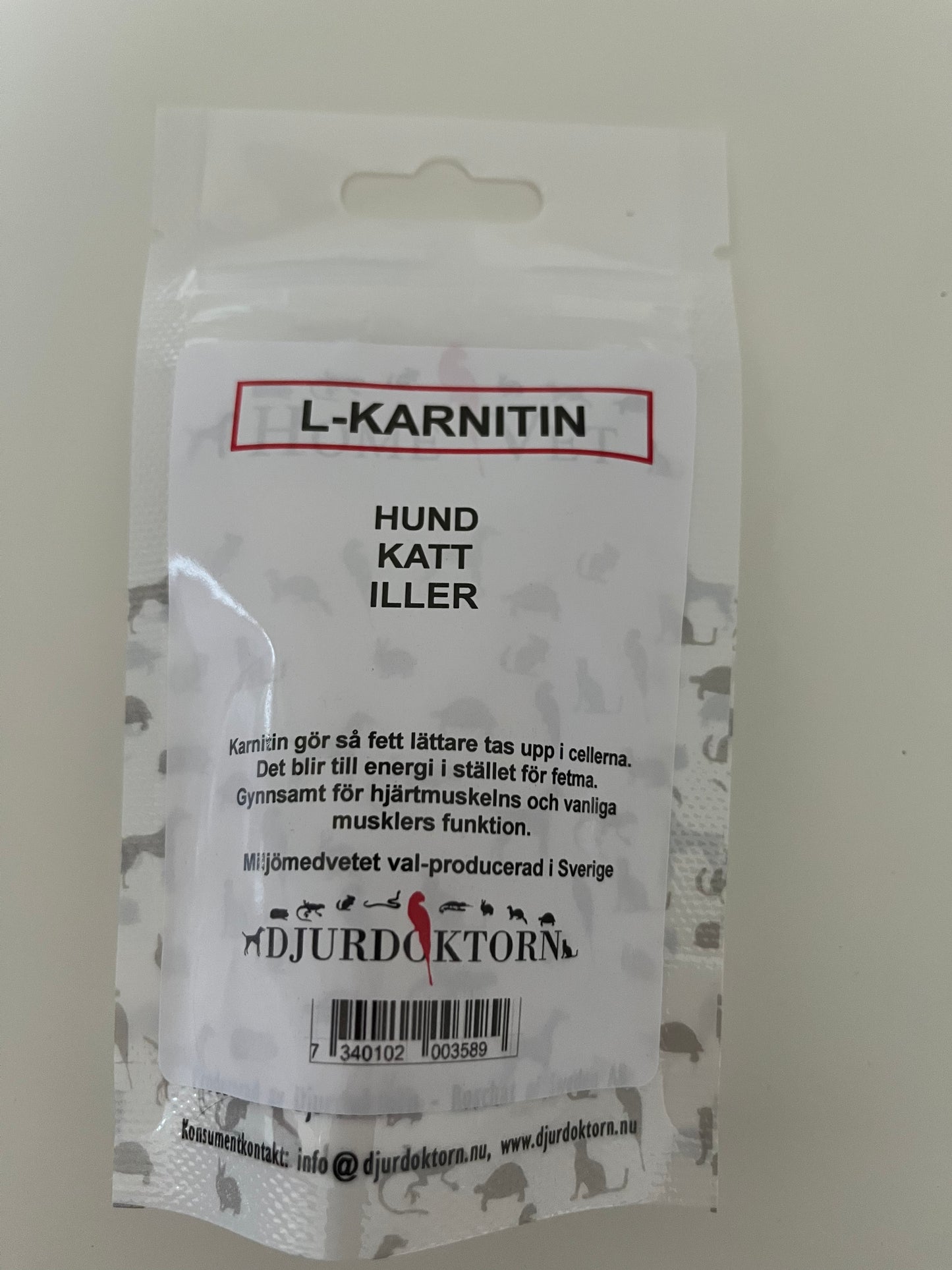 Karnitin för Hund & Katt 50g - Hjärta & Muskler, Viktkontroll