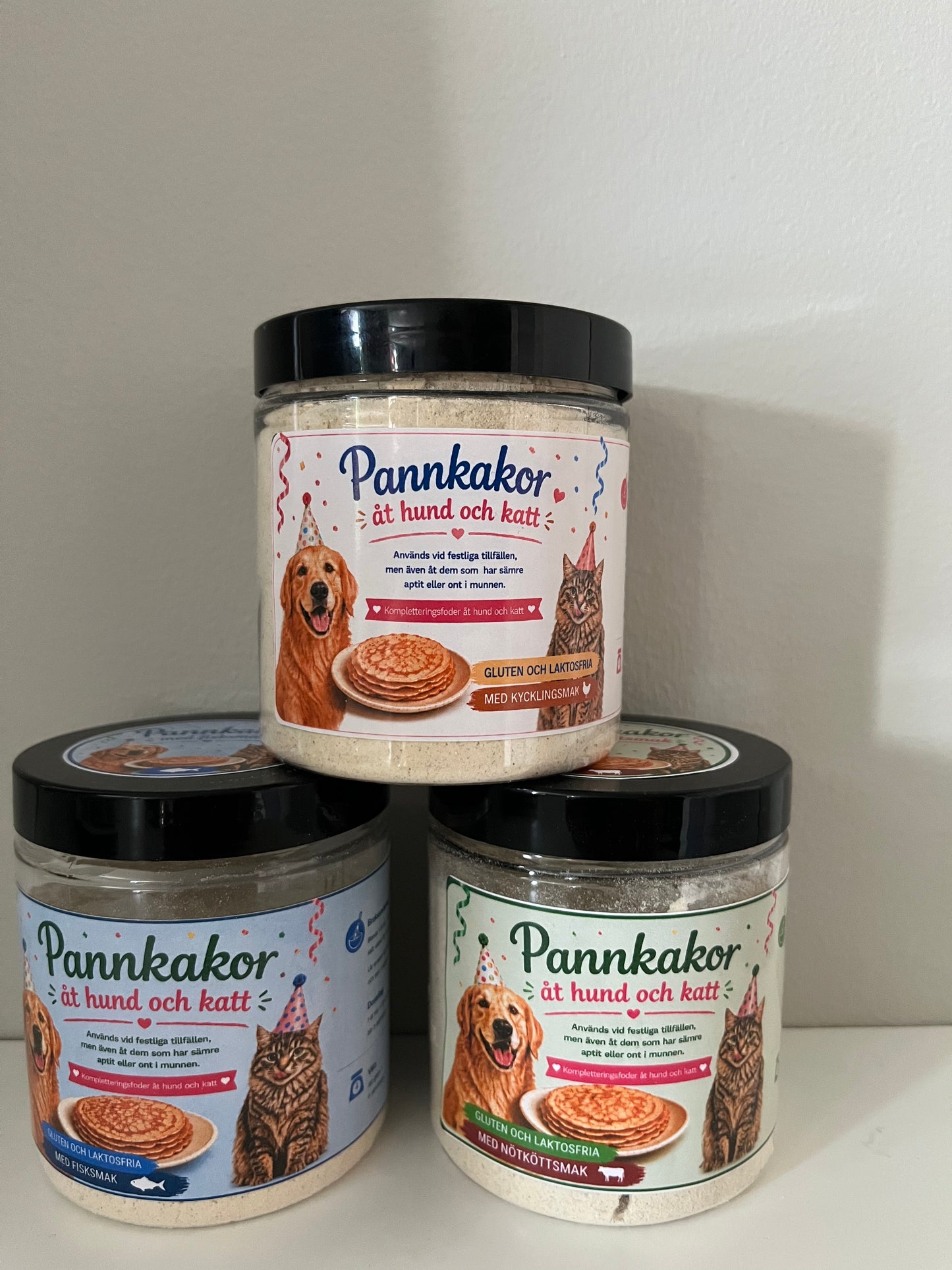 Pannkakor åt hund och katt samt iller  kycklingsmak 120 g