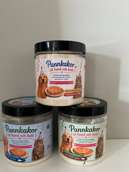 Pannkakor åt hund och katt samt iller  kycklingsmak 120 g