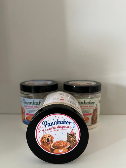 Pannkakor åt hund och katt samt iller  kycklingsmak 120 g