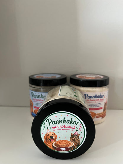 Pannkakor åt hund, katt och iller köttsmak 120 g
