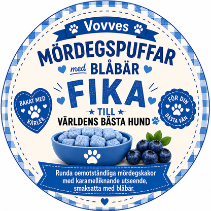 Fika med mördegspuffar blåbärsmak 70 g