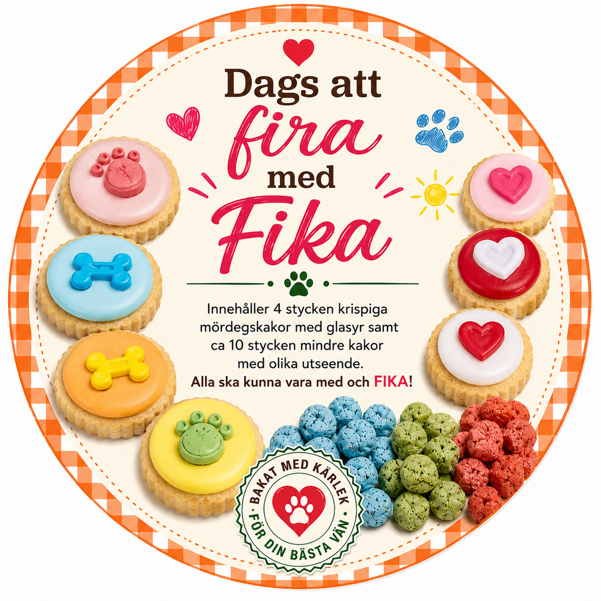 Dags att fira med Fika-lyxkakor åt hund 100 g