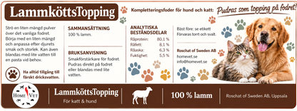 LammköttsTopping åt hund,katt och iller 60 g