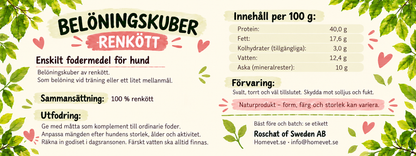 Belöningskuber renkött 75 g