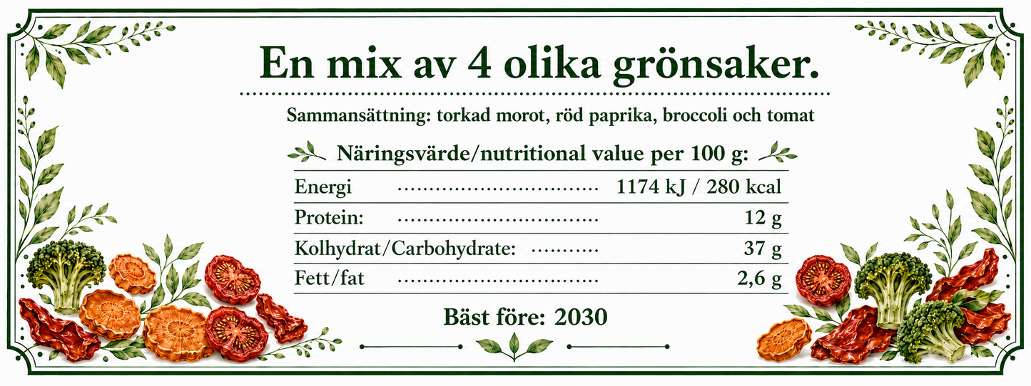 GrönsaksMix åt smågnagare 70 g