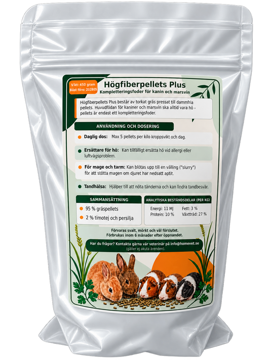 Högfiberpellets Plus med timotej och persilja