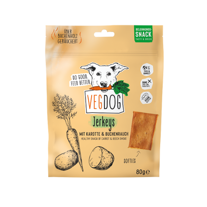Jerkeys – Växtbaserat & Hypoallergent Hundsnack 80 g