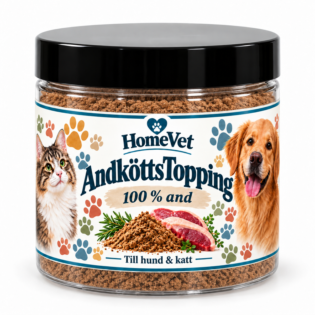AndköttTopping åt hund,katt och iller 60 g