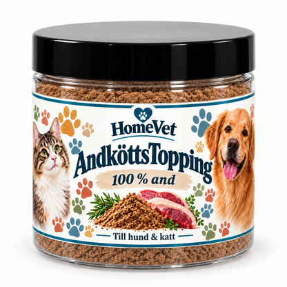 AndköttTopping åt hund,katt och iller 60 g