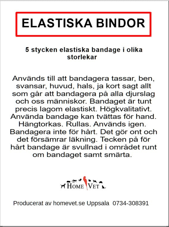 Elastiska gasbindor mix – 5-pack i olika storlekar