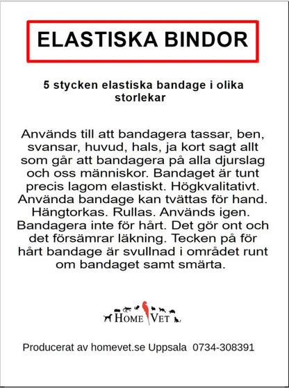 Elastiska gasbindor mix – 5-pack i olika storlekar