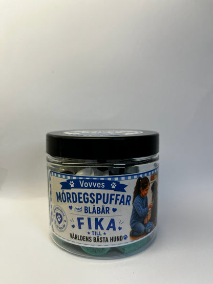 Fika med mördegspuffar blåbärsmak 70 g