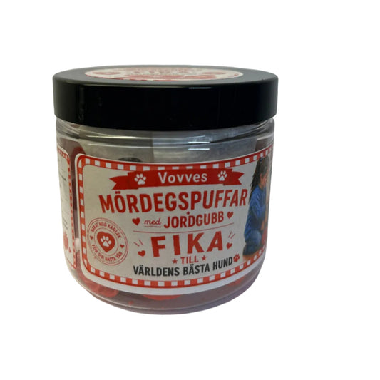 Fika med mördegspuffar jordgubbssmak 70 g