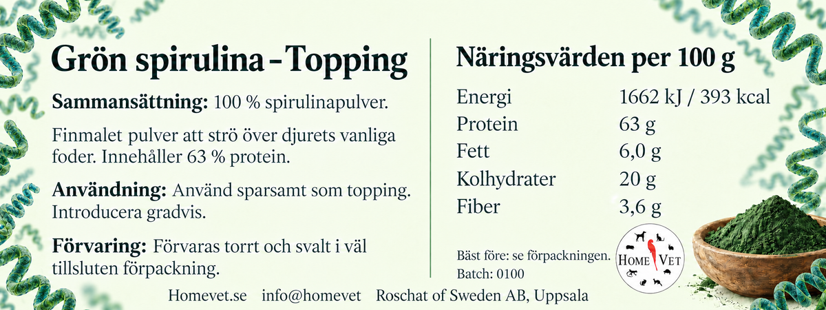Grön SpirulinaTopping 60 g