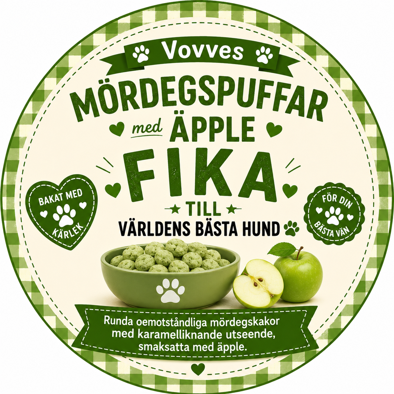 Fika med mördegspuffar äppelsmak 70 g