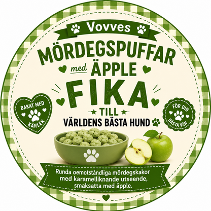 Fika med mördegspuffar äppelsmak 70 g