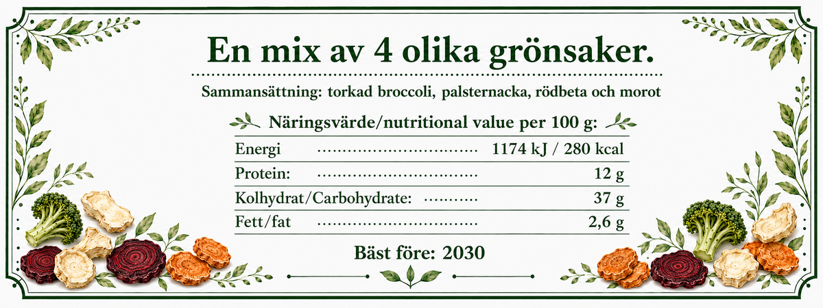 GrönsaksMix åt Kanin & Marsvin 70 g