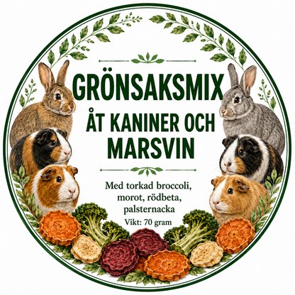 GrönsaksMix åt Kanin & Marsvin 70 g