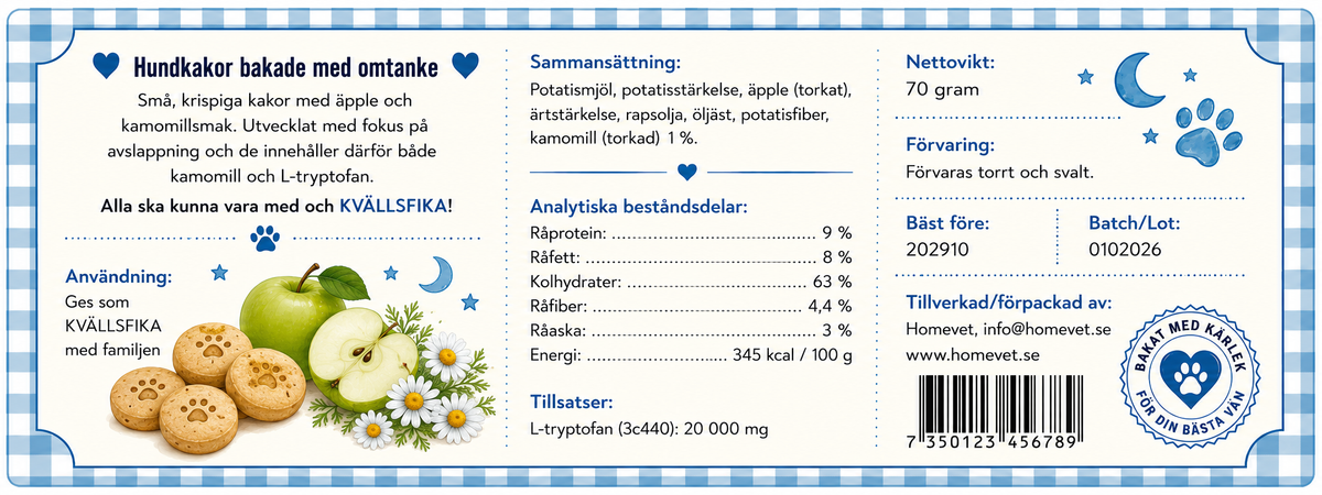 Världens bästa hund - kvällsfika 70 g