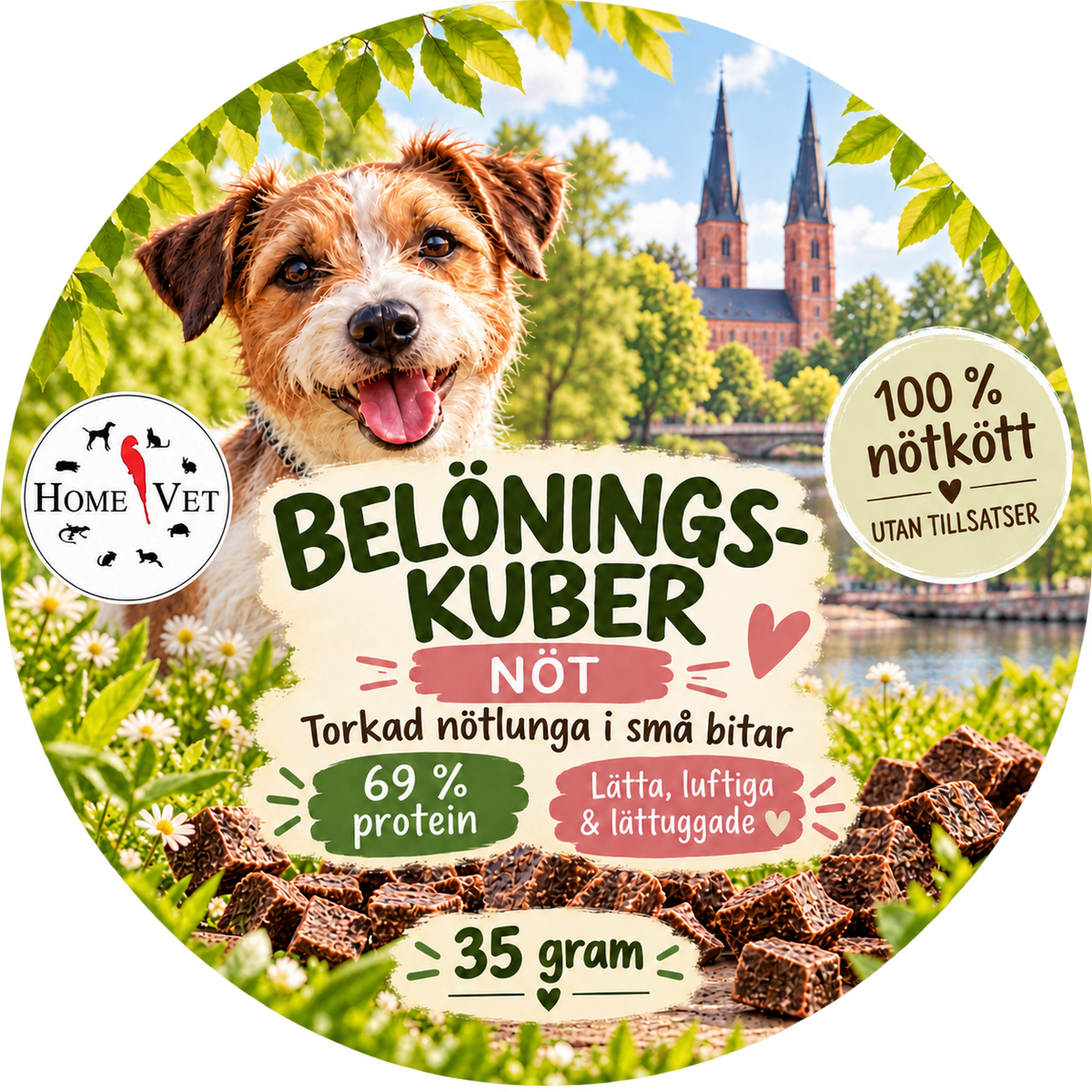 Belöningskuber nötlunga 35 g