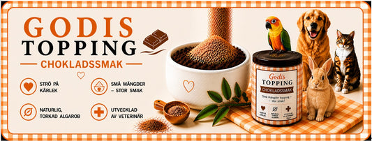 GodisTopping med chokladsmak – Naturlig carob för hundar