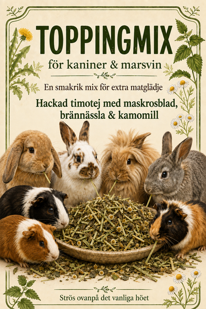 Toppingmix timotejhö med örter och blommor 350 g