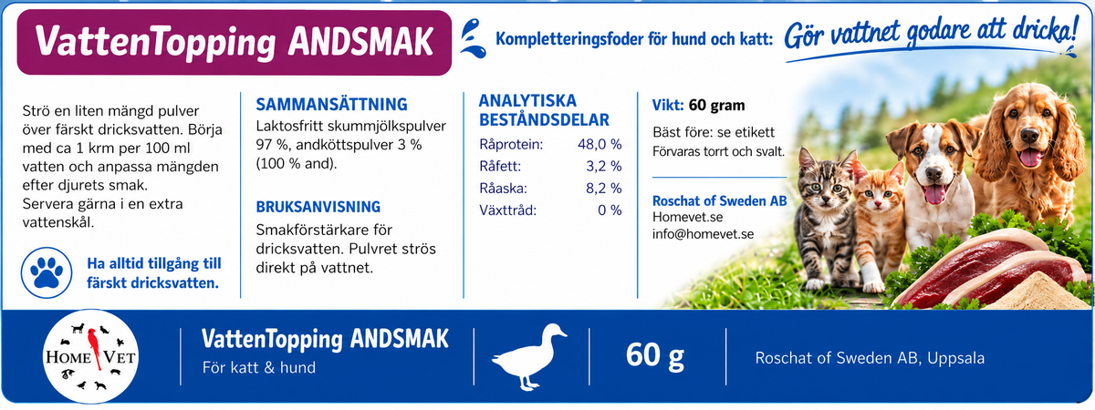 VattenTopping med Andköttsmak 60 g