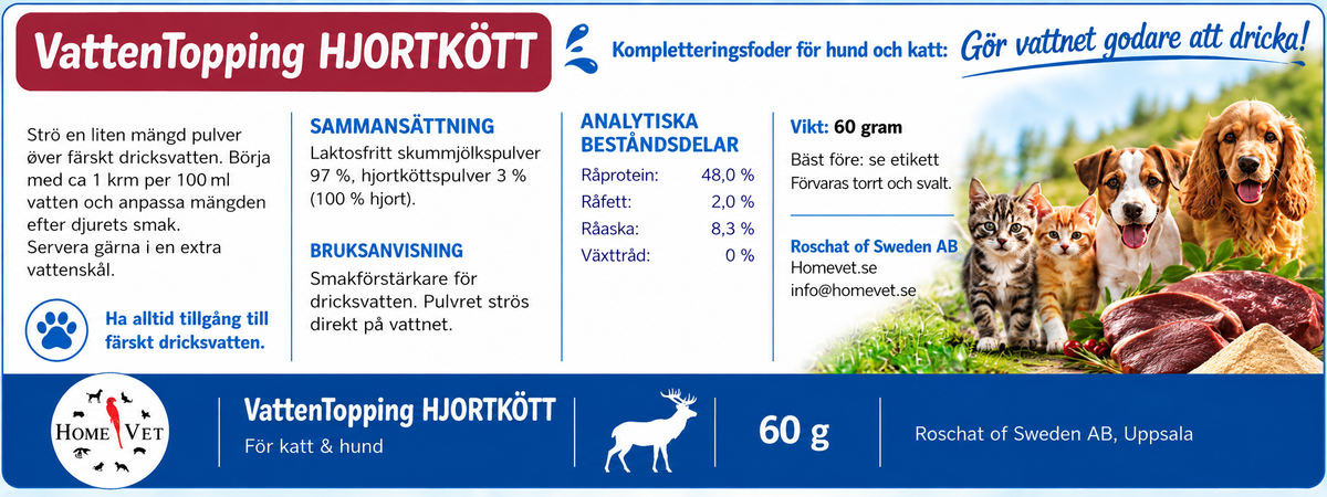 VattenTopping med Hjortköttsmak 60 g