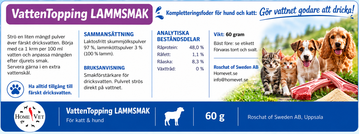 VattenTopping med Lammsmak 60 g