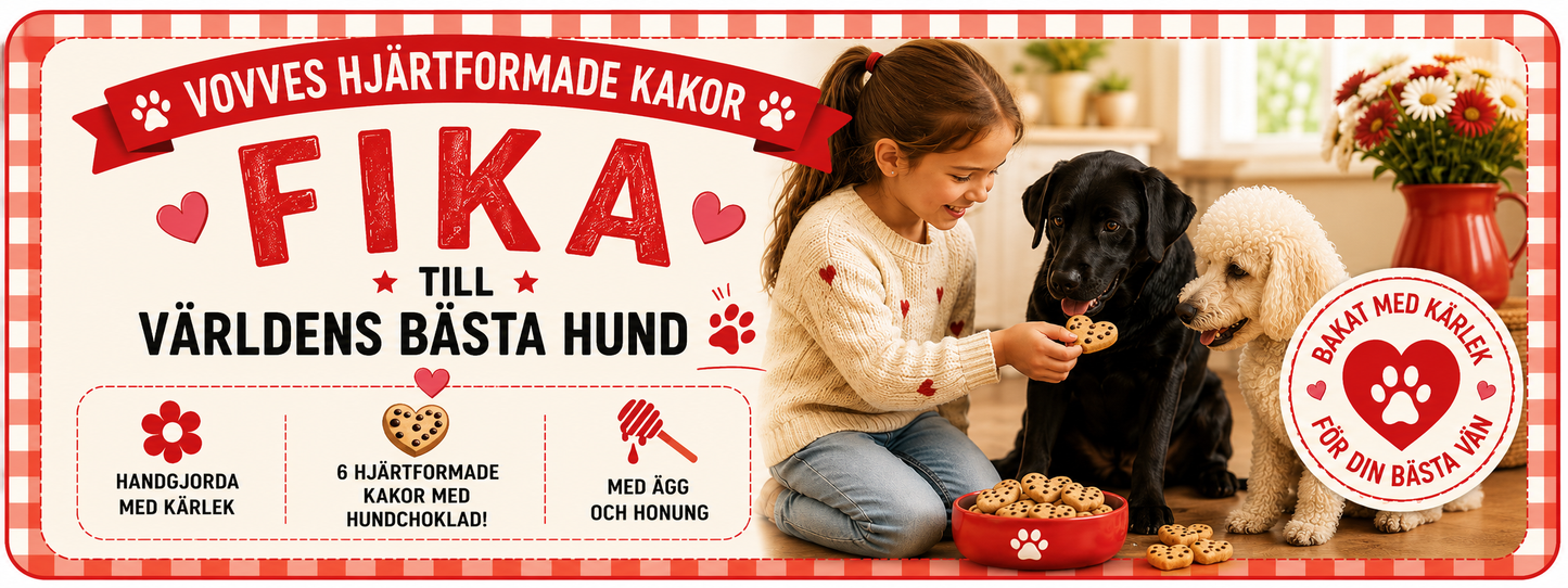 Fika med hjärtformade hundchokladkakor 70 g