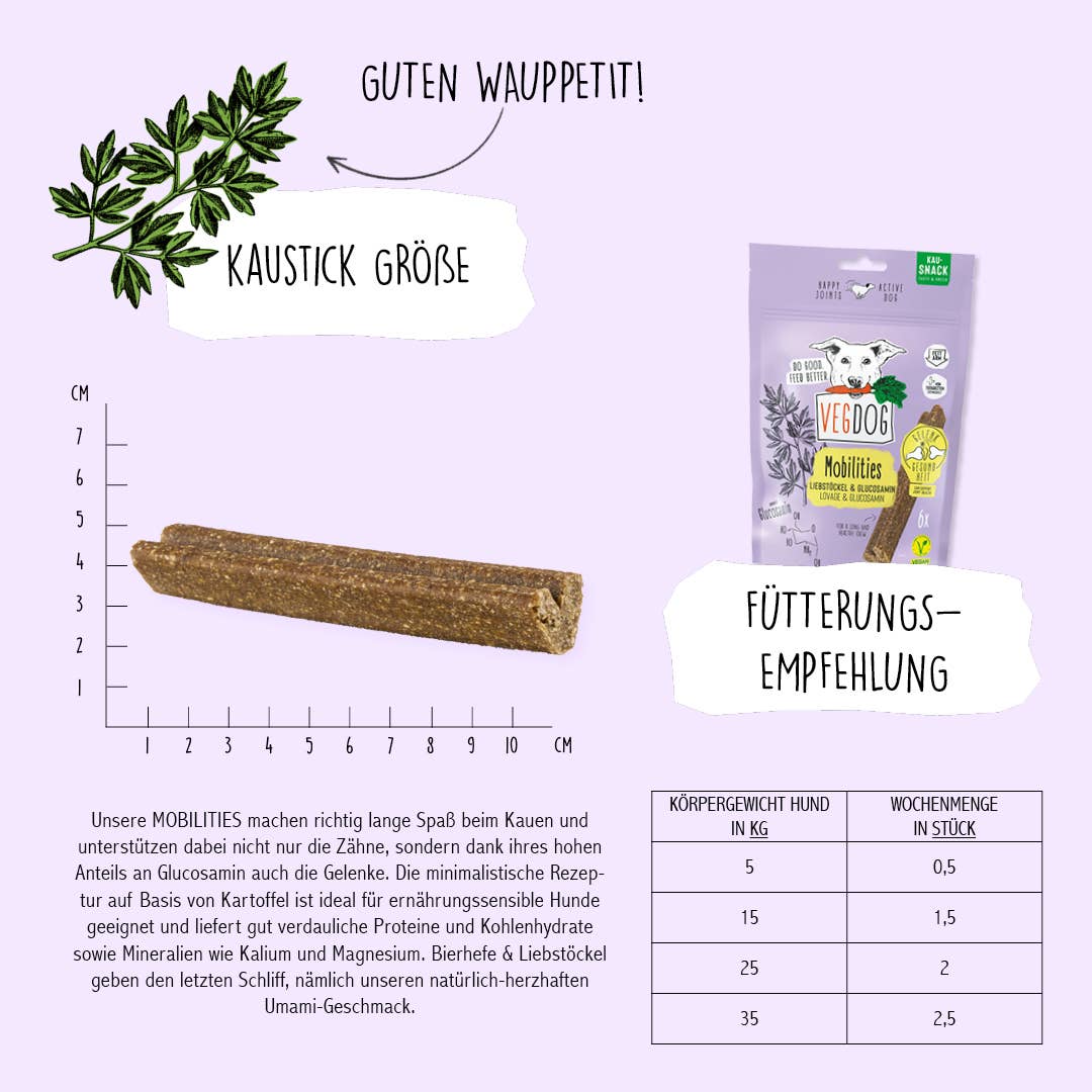 Mobilities – Veganskt Tuggsnack för Hundens Leder 115 g