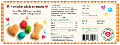 Dags att fira med Fika blandade småkakor åt hund 100 g