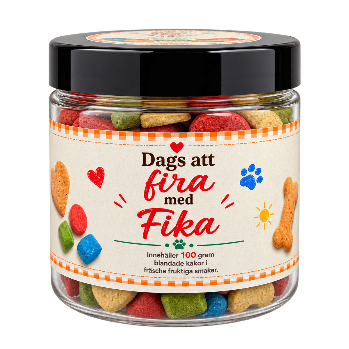 Dags att fira med Fika blandade småkakor åt hund 100 g
