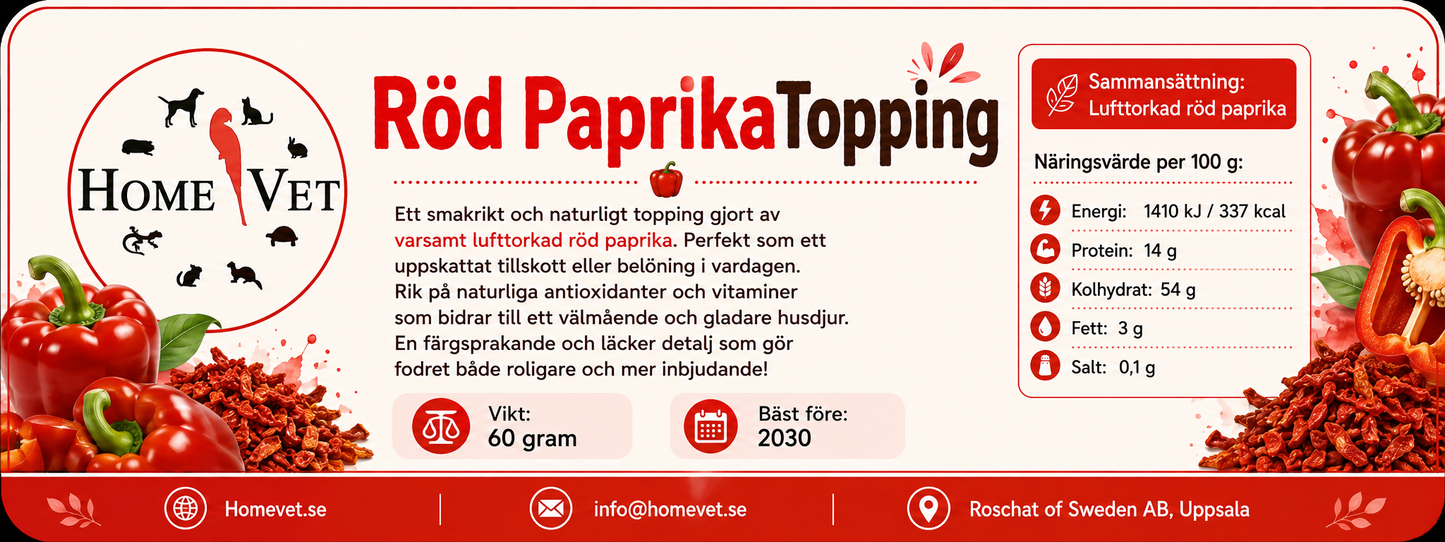 Röd paprika 60 g
