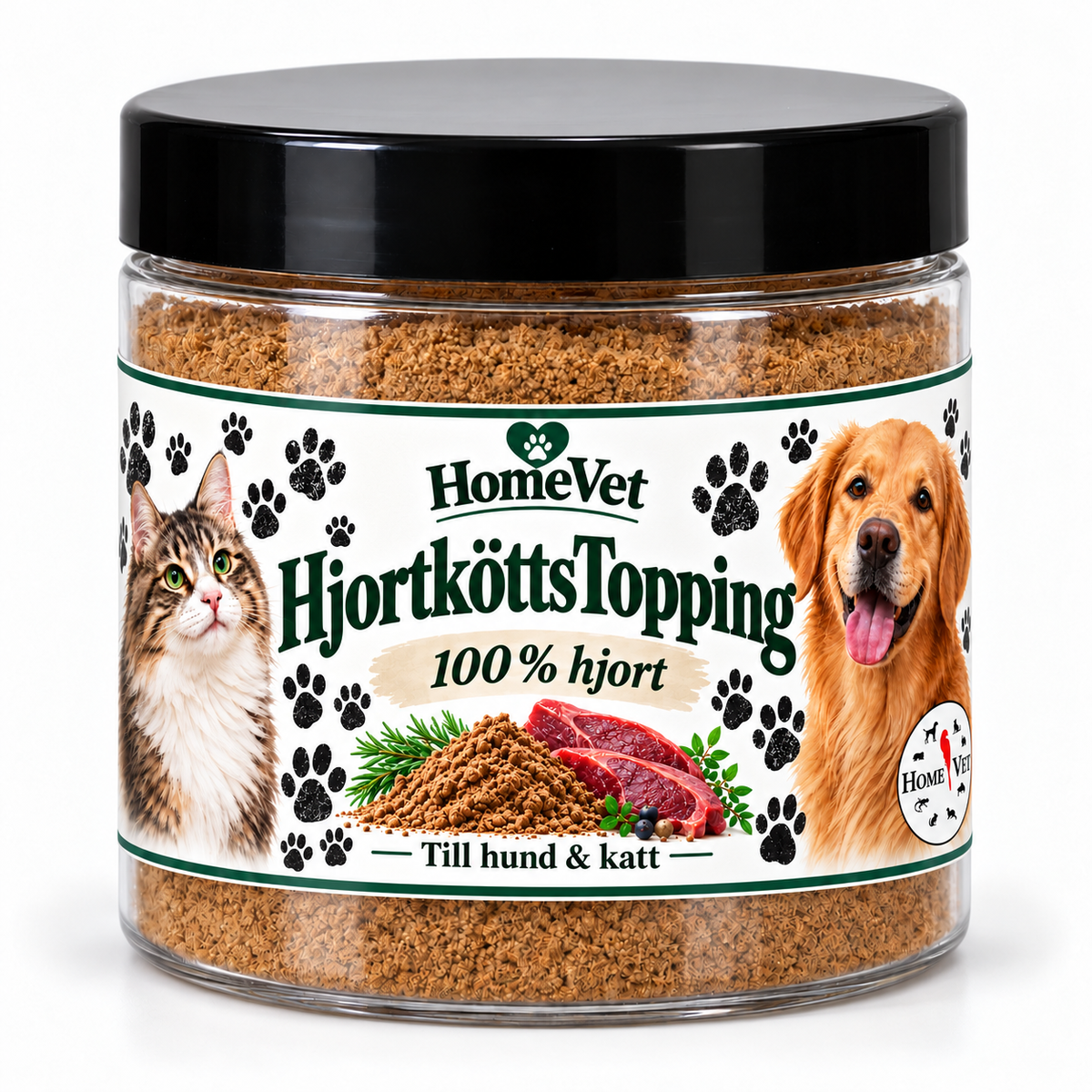 HjortköttsTopping åt hund,katt och iller 60 g