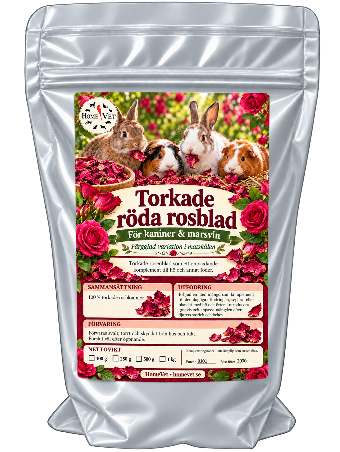 Torkade rosblomblad 50 g