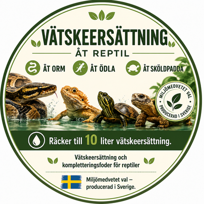 Vätskeersättning åt reptil-att bada i 50 g